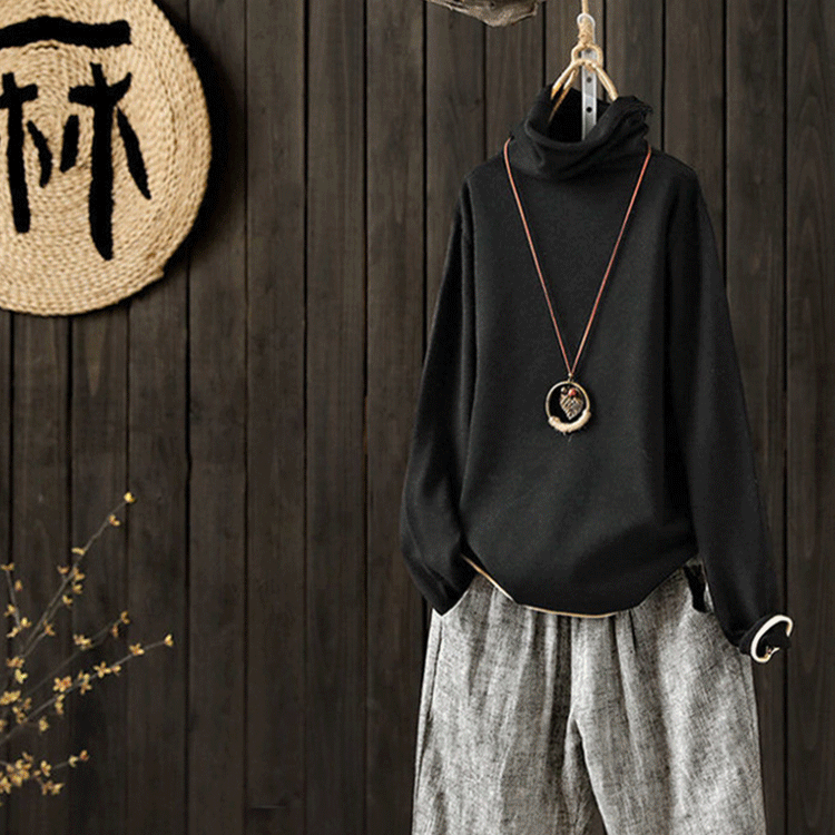 【95%の方に選ばれる】タートルネックニット