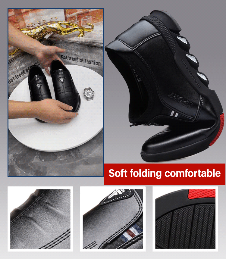 Casual men's leather shoes