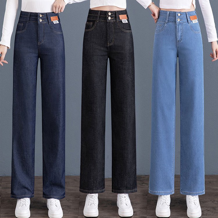 하이웨스트 스판 데님 텐셀 여자 팬츠
