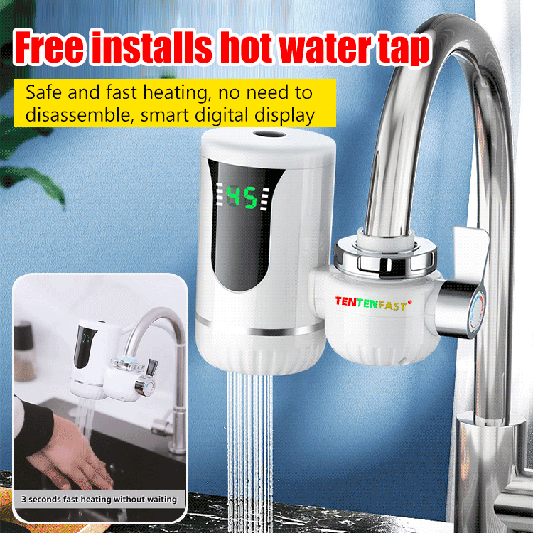Installation-free warm water faucet
