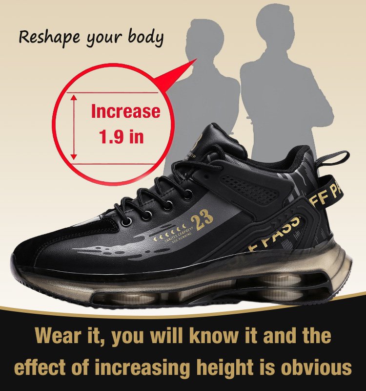 Air Cushion Height Increasing Athletic Shoes
