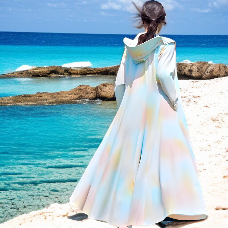 通気性抜群オリジナルヤーン日焼け止めショール