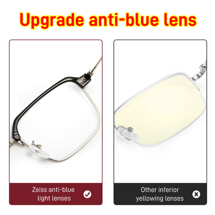 [Photochromic day and night use] Anti-blue light reading glasses