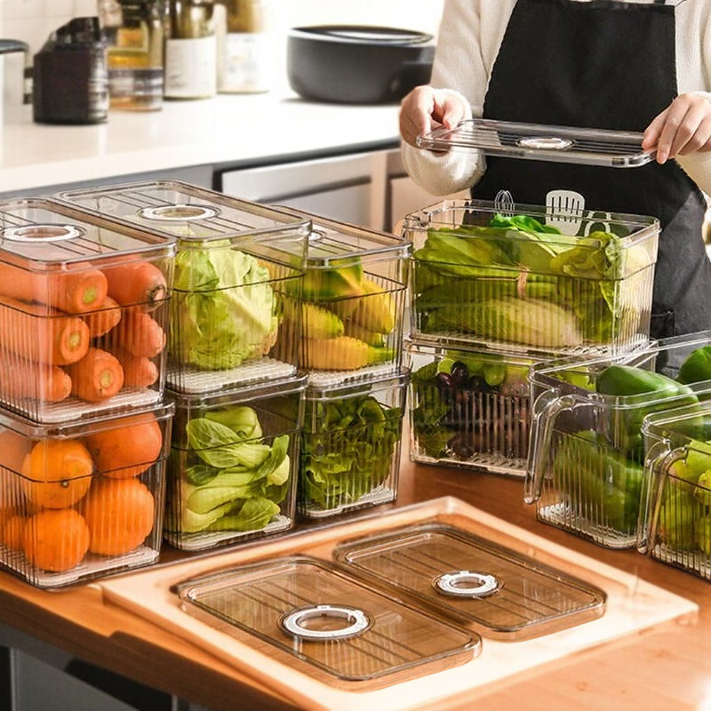 Refrigerator organizer box maximizing shelf space