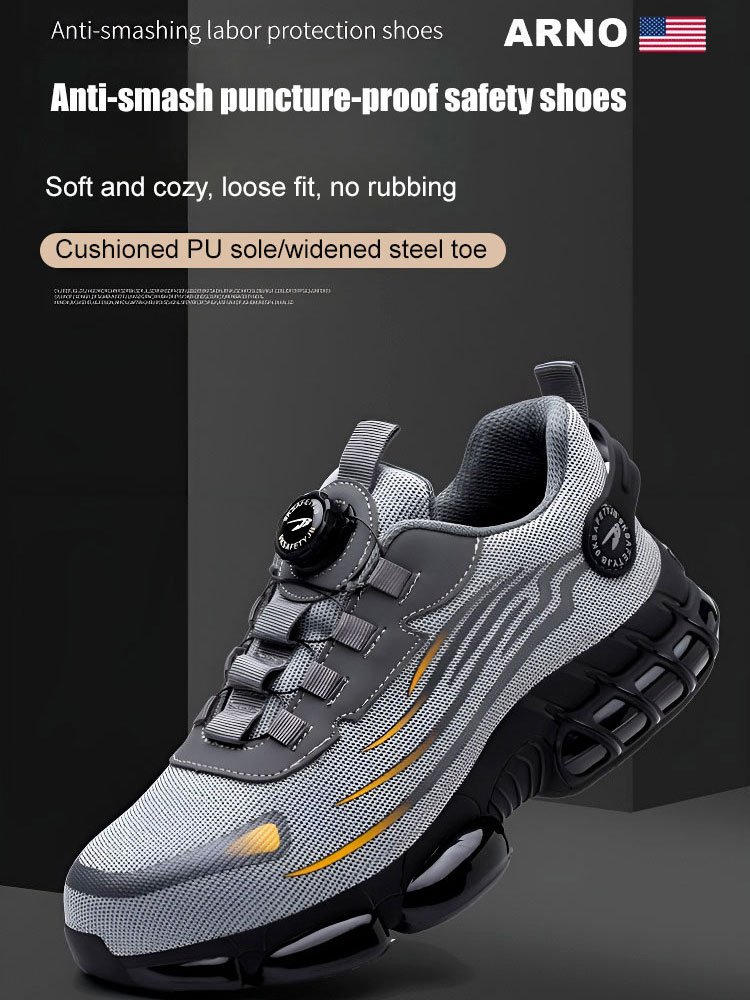Knob anti-smash puncture-proof safety shoes