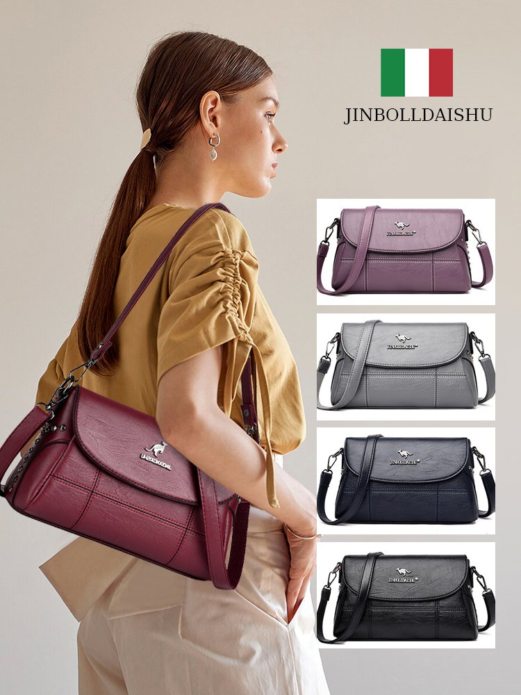 حقيبة كتف عصرية جلد ناعم من الماركة الإيطالية 