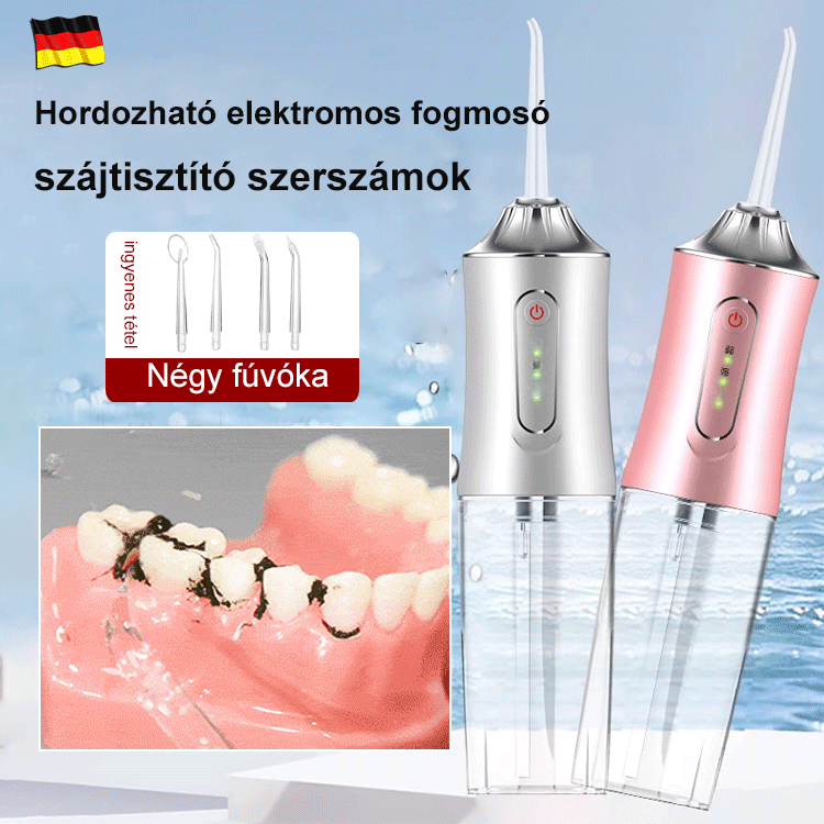 Hordozható elektromos fogkefe szájhigiéniai eszköz