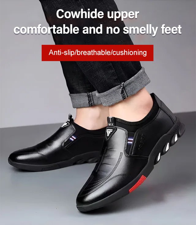 Casual men's leather shoes