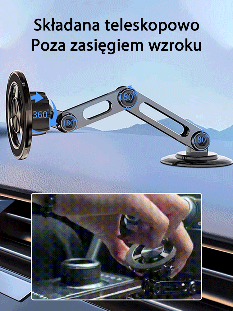 Składany wspornik magnetyczny