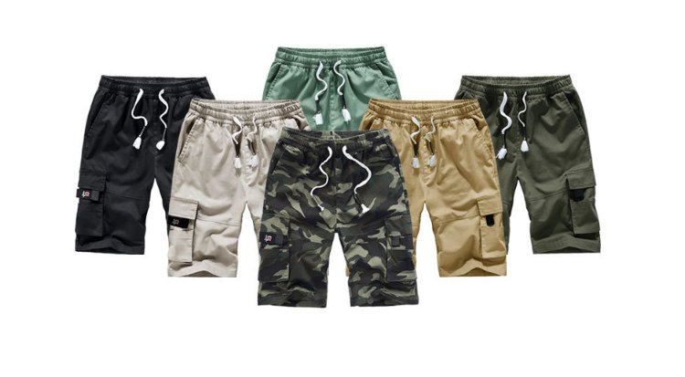 多機能ポケット付きメンズカーゴパンツのディテール