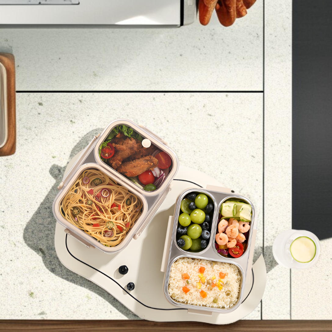 密閉式スクエア型ランチボックスのコンパートメント