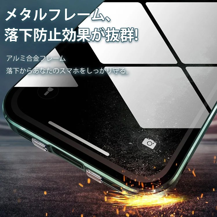 【覗き見防止/フルカバー/フィルム不要】iPhoneスマホケース