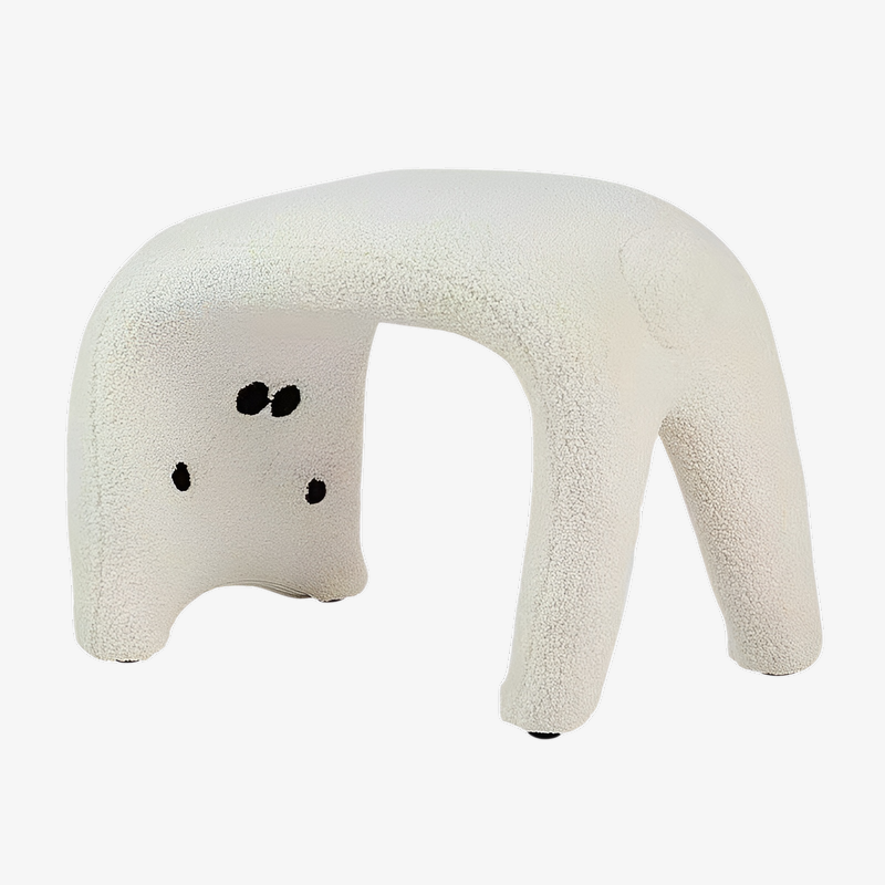 화장대 앞에서 사용되는 귀여운 낮은 의자