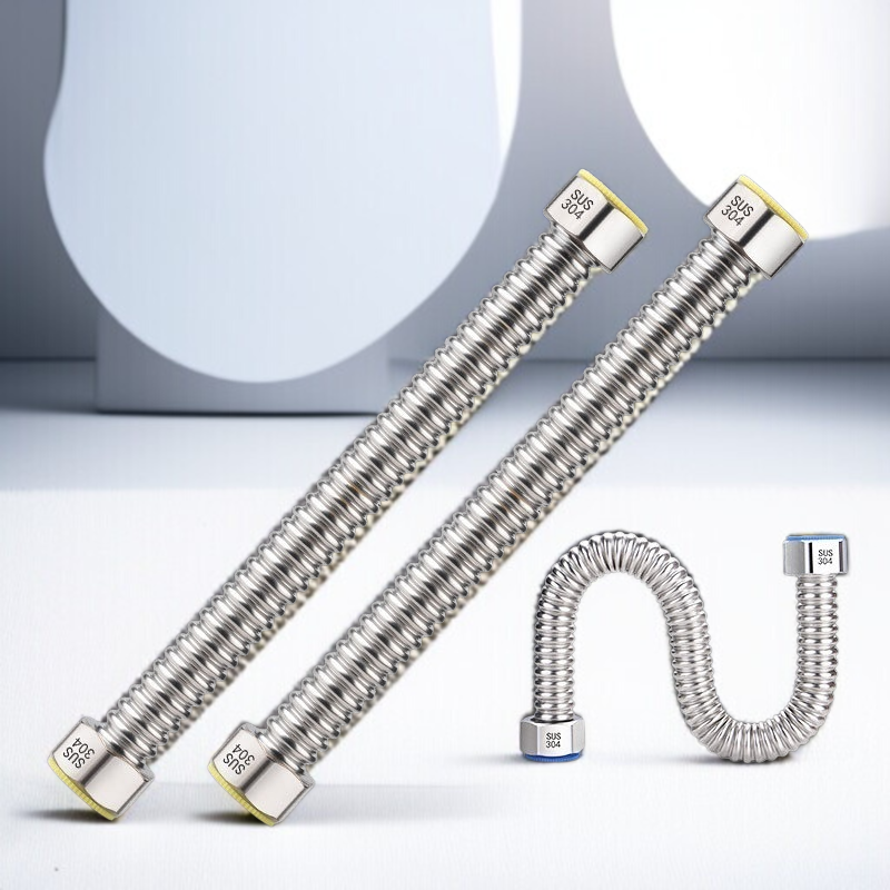 ガス給湯器設置例とステンレスベローズ管