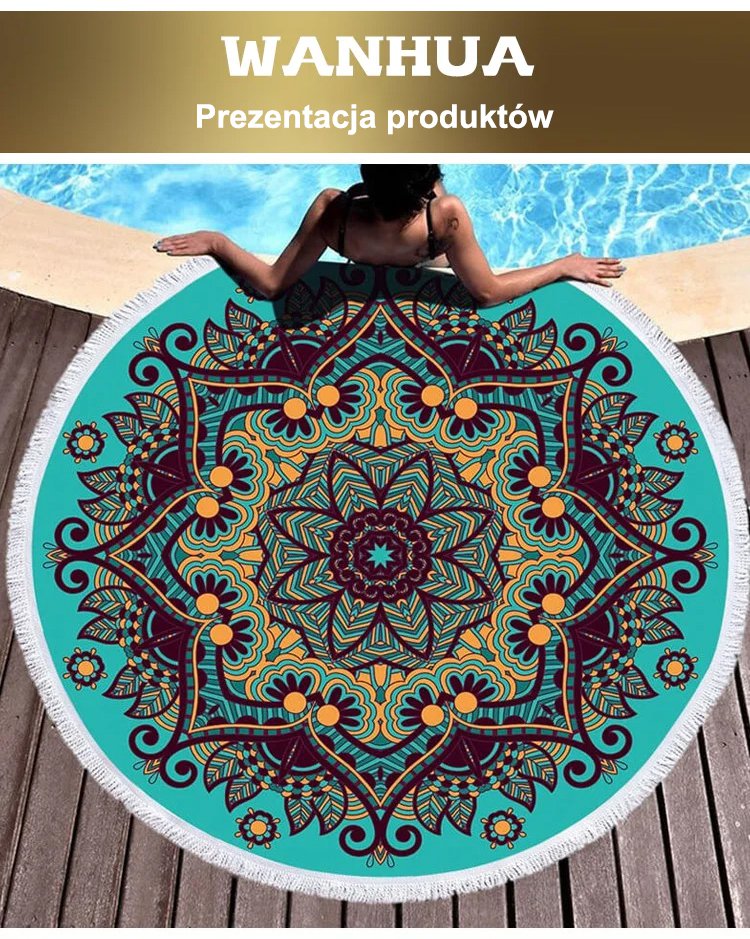 Dekoracyjny dywan Mandala vintage w sypialni