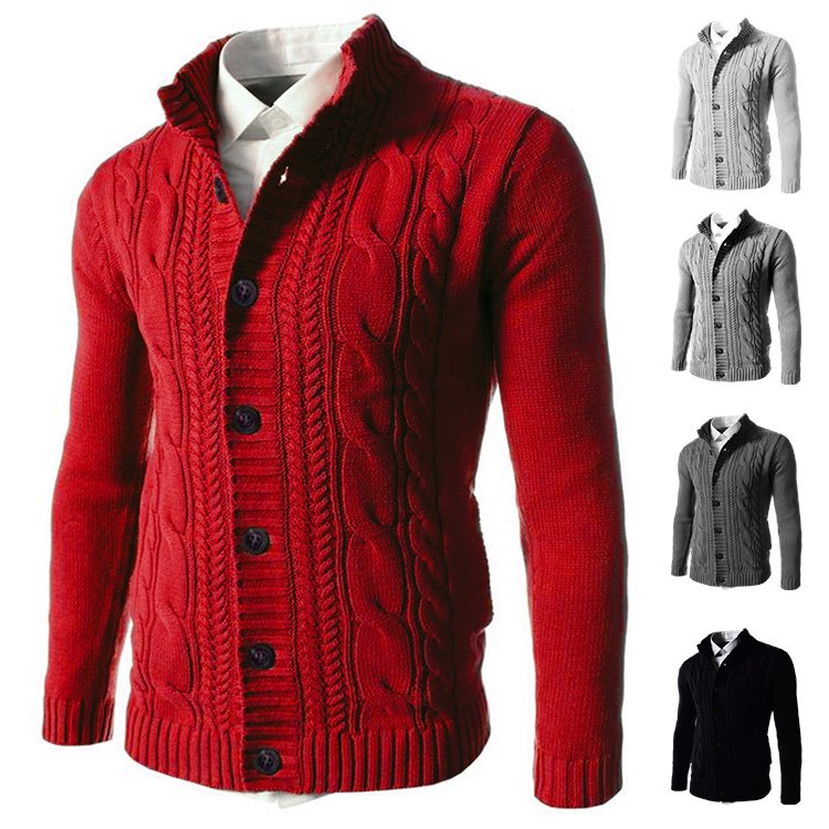 스탠딩 아란무늬 니트