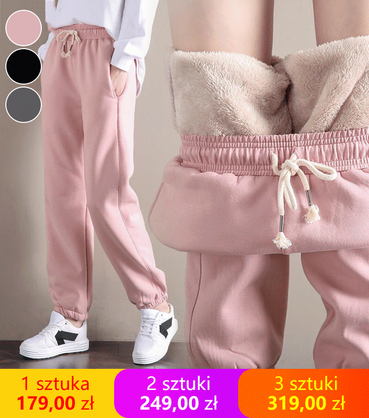 Wełna jagnięca plus aksamit wyściełane luźne bawełniane spodnie na co dzień