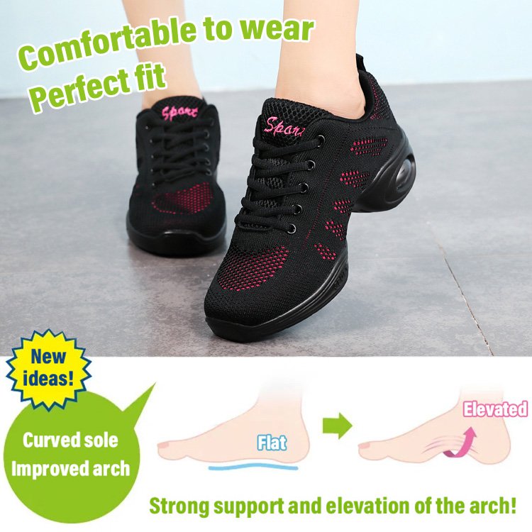 Sports mid-heeled soft-soled dancing shoes