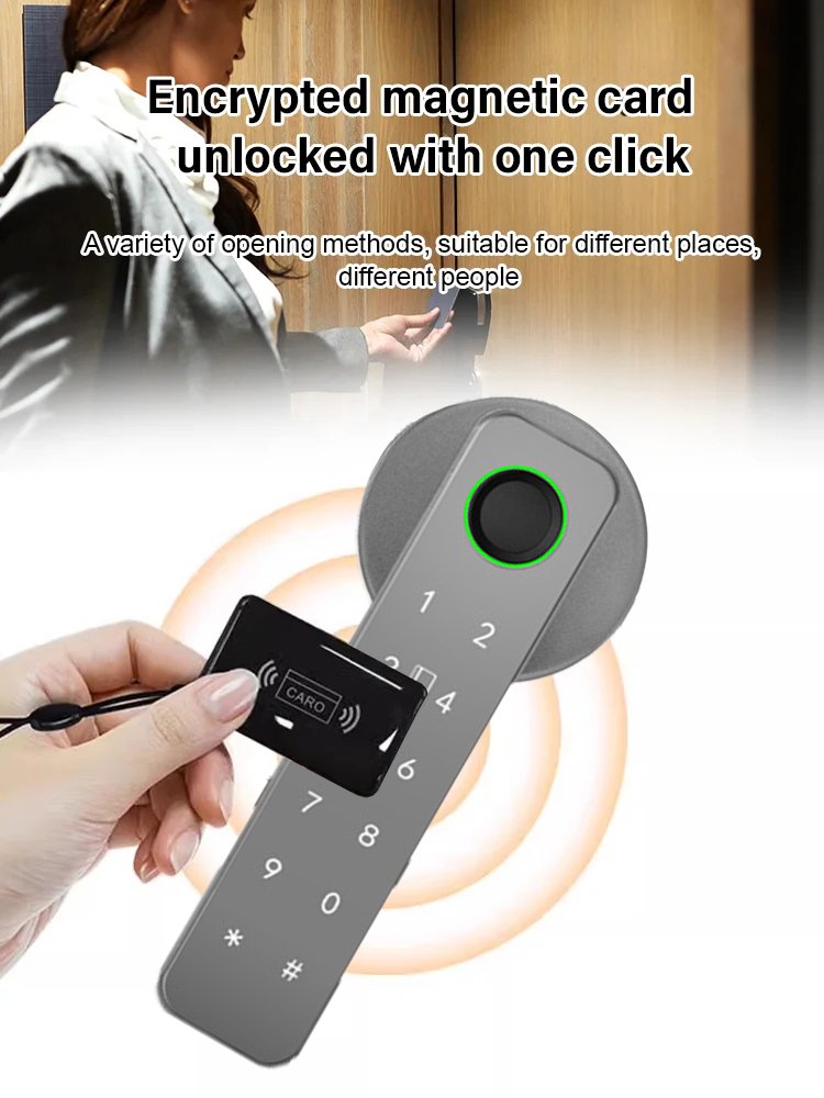 Home Interior Wooden Door Bluetooth Smart Lock Door