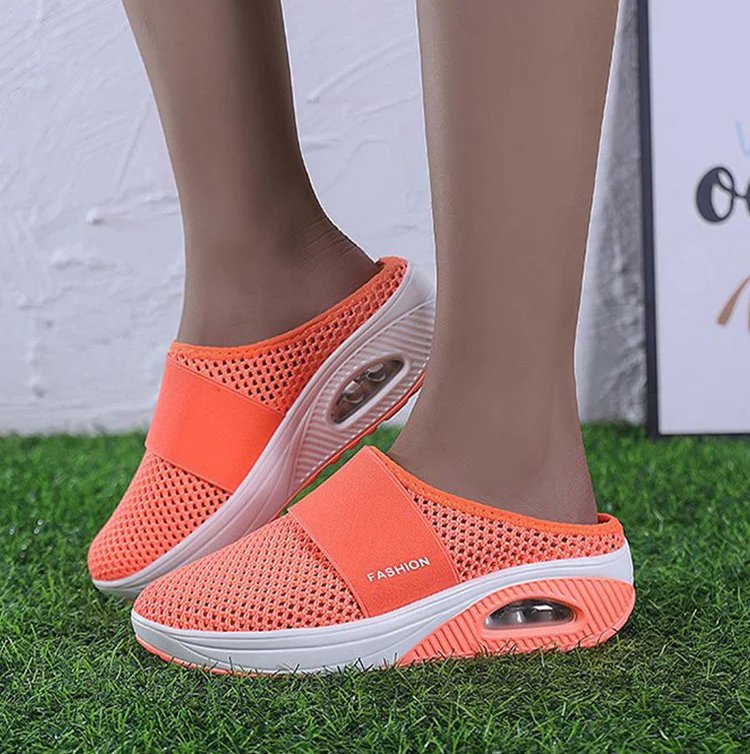 Luftkissen ausgeschnittene halbe Tasche Netzschuhe