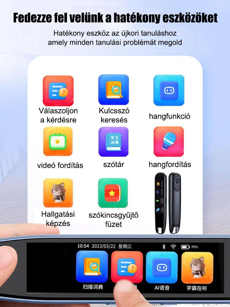 116 nyelvek szkennelési pont olvasó toll