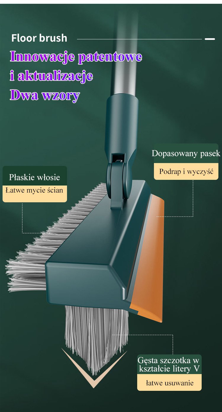 Szczotka do szorowania podłogi z wygodnym uchwytem